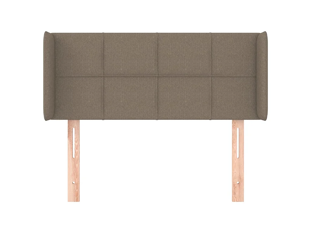 Tête de lit avec oreilles Taupe 103x16x78/88 cm Tissu POI99782 BonneVie Meuble