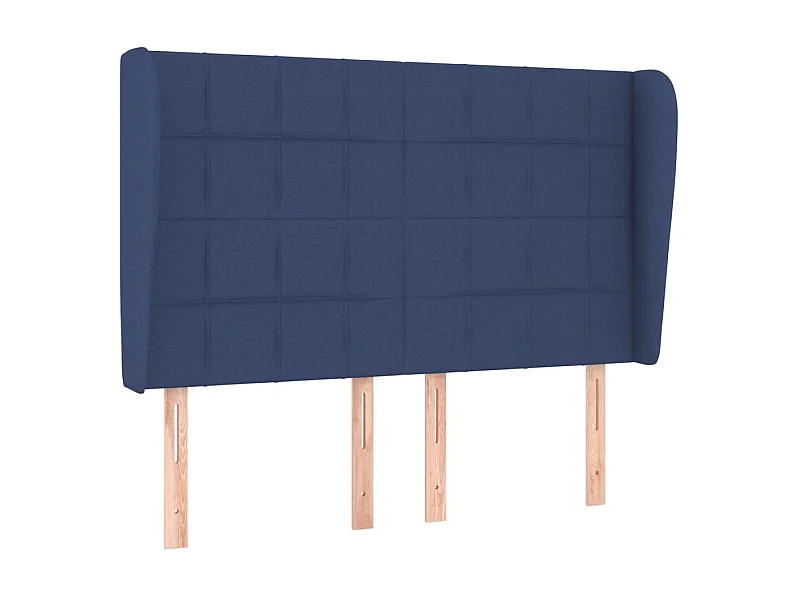 Kopfteil,Bettkopfteil mit Ohren Blau 147x23x118/128 cm Stoff -gkd849477