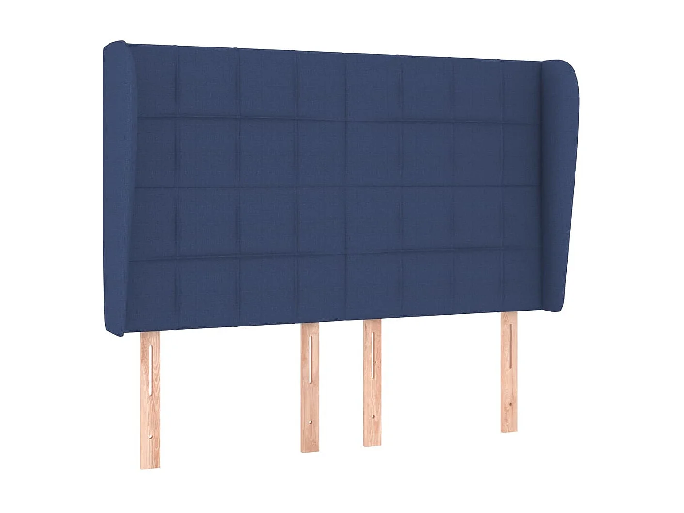 Kopfteil,Bettkopfteil mit Ohren Blau 147x23x118/128 cm Stoff -gkd849477