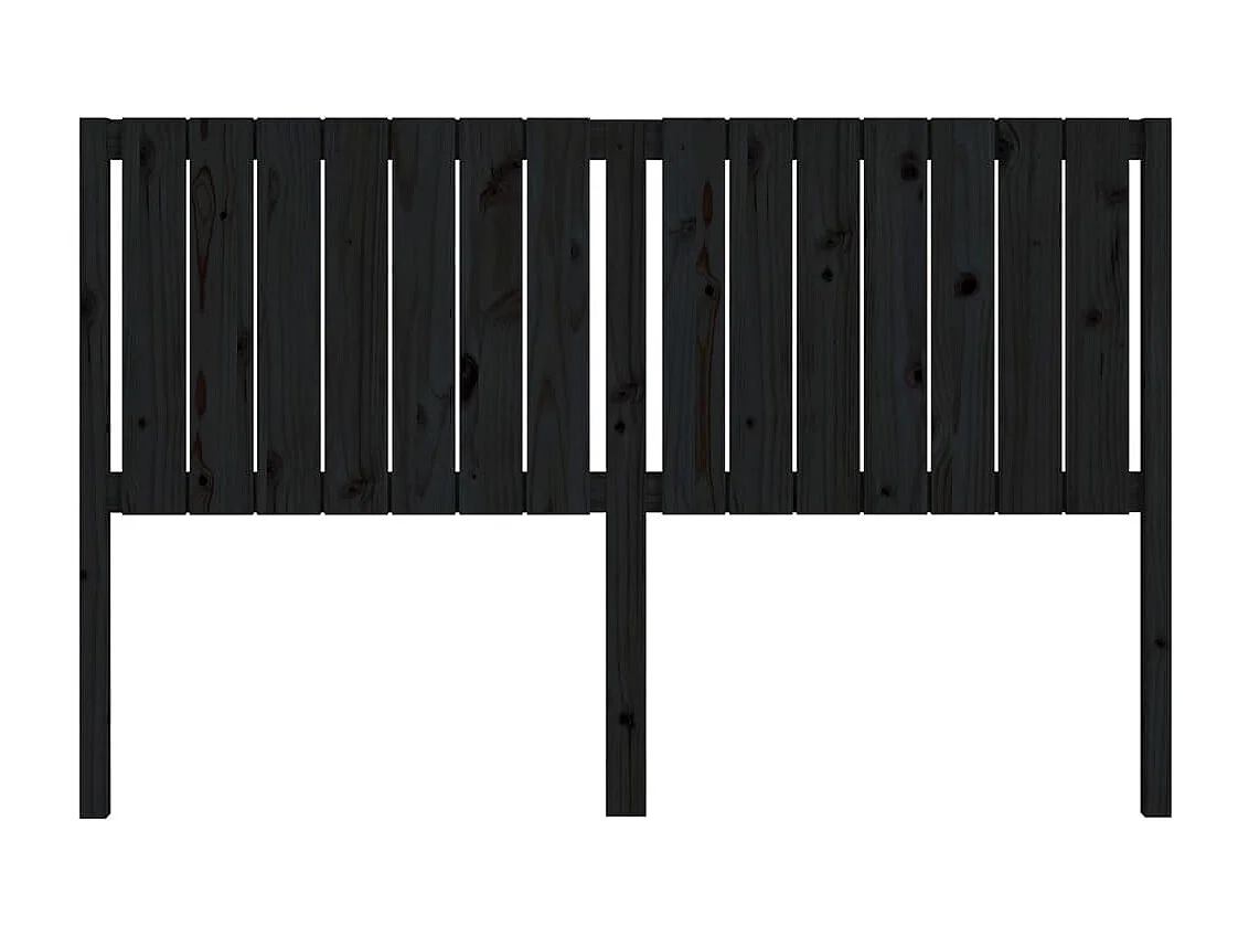 Tête de lit Noir 165,5x4x100 cm Bois massif de pin POI56652 BonneVie Meuble