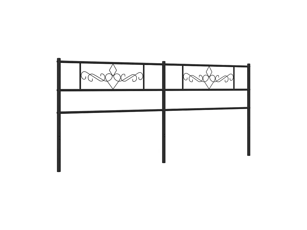 Testiera | Testata del letto in Metallo Nero 193 cm