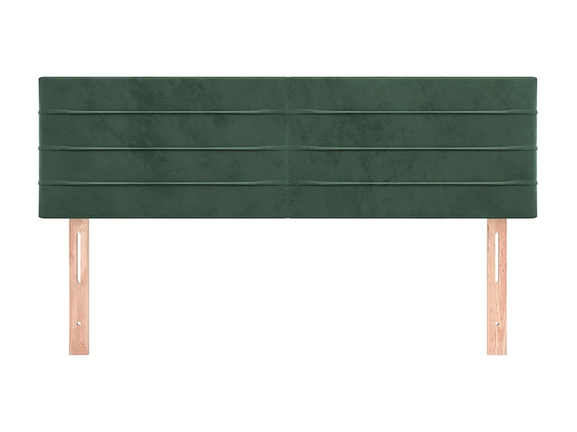 2 Pz Testiere Verde Scuro 72x5x78/88 cm in Velluto CFW382316