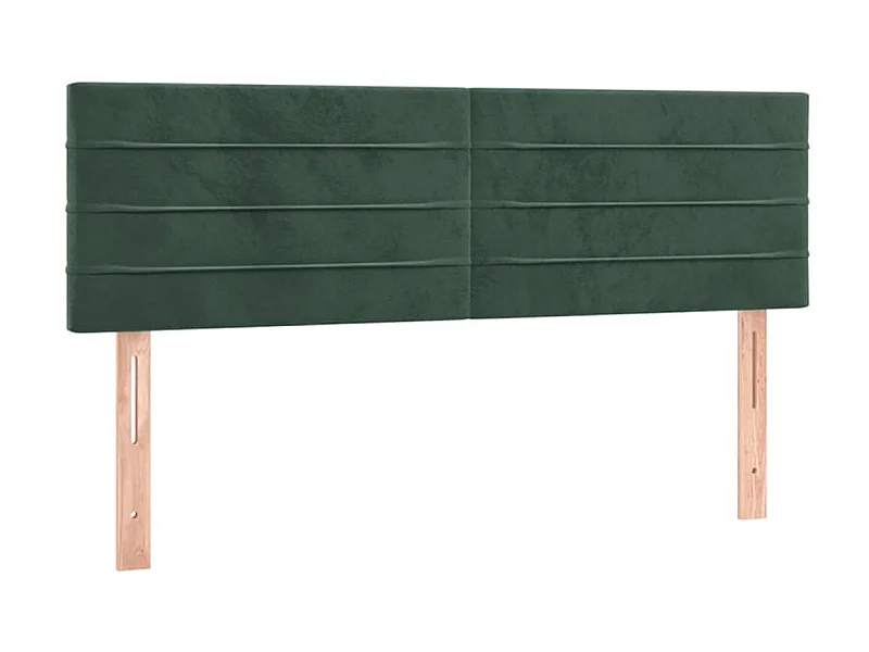 2 Pz Testiere Verde Scuro 72x5x78/88 cm in Velluto CFW382316