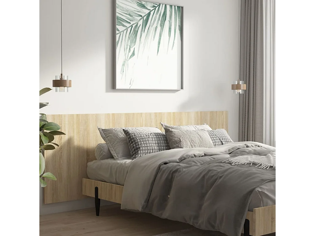 Tête de lit murale Chêne sonoma 240x1,5x80 cm Bois d'ingénierie POI93795 BonneVie Meuble