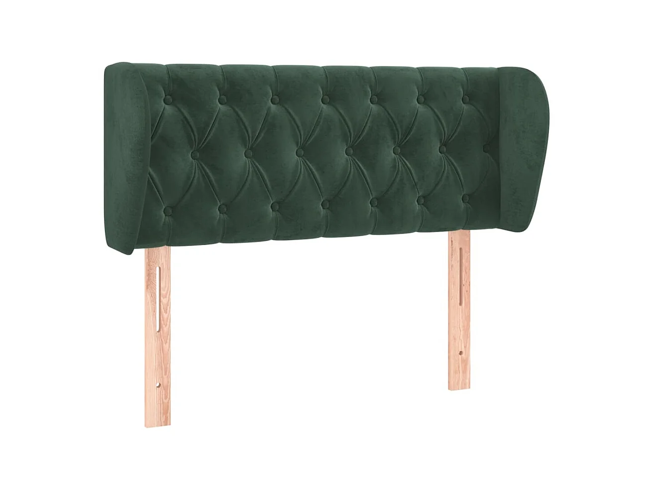 Tête de lit avec oreilles Vert foncé 103x23x78,88 cm Velours LKC42157 BonneVie Meuble