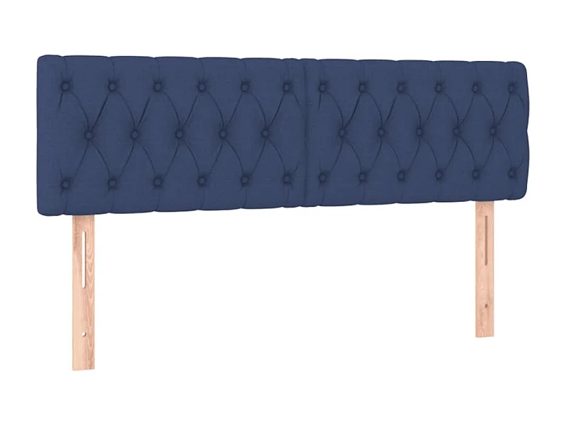 Cabeceira de cama 2 pcs tecido 72x7x78/88 cm azul PT923698