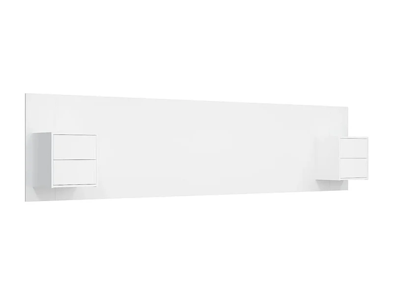 Testiera | Testata del letto per Letto con Comodini in Legno Multistrato Bianco