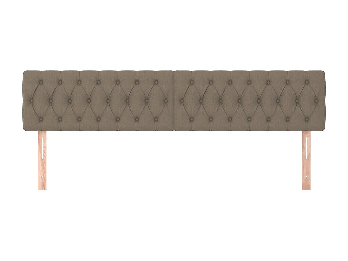 2er-set-Kopfteil,Bettkopfteile Taupe 90x7x78/88 cm Stoff -gkd648479