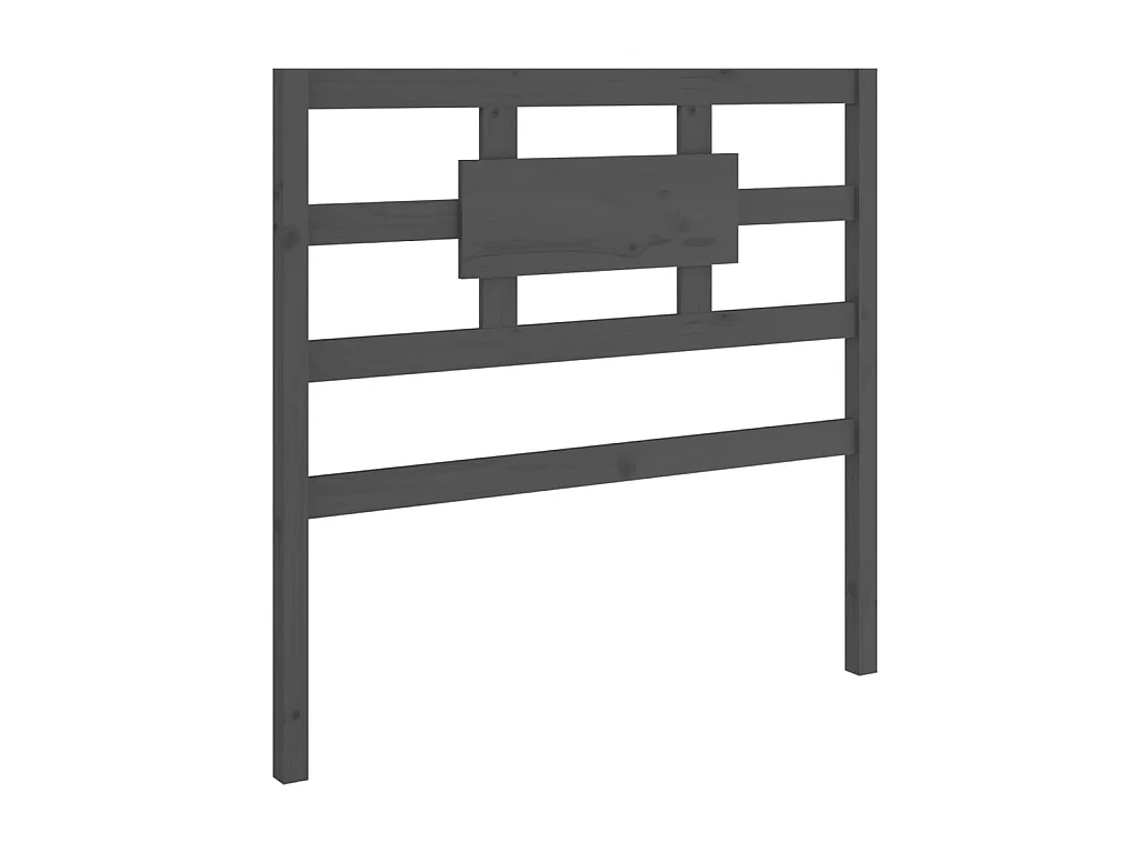 Tête de lit Gris 80,5x4x100 cm Bois massif de pin POI19427 BonneVie Meuble