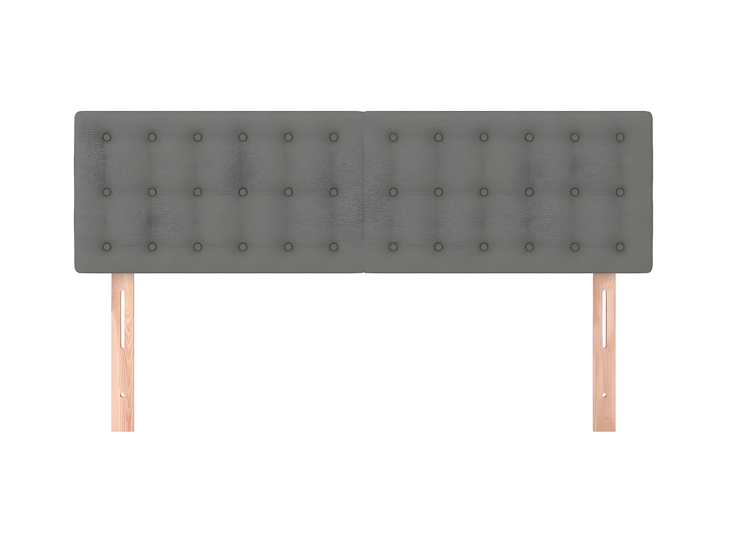 2er-set-Kopfteil,Bettkopfteile Dunkelgrau 72x5x78/88 cm Stoff -gkd78251