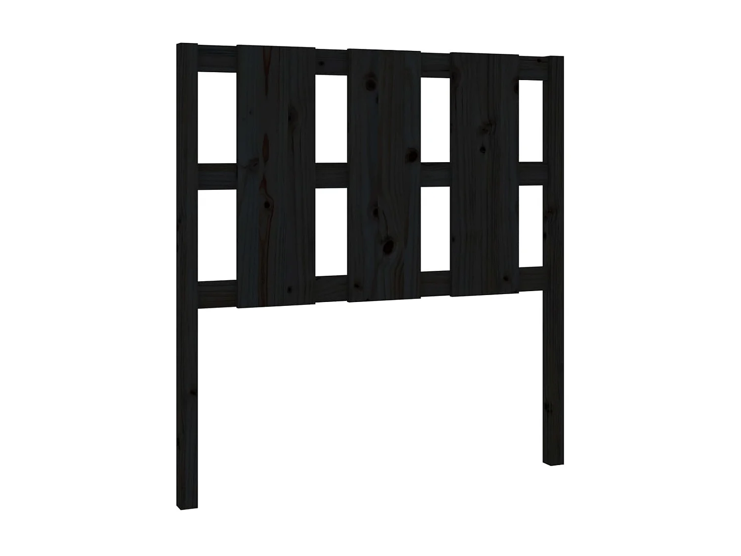 Cabecero de cama madera maciza de pino negro 95,5x4x100 cm ES89478