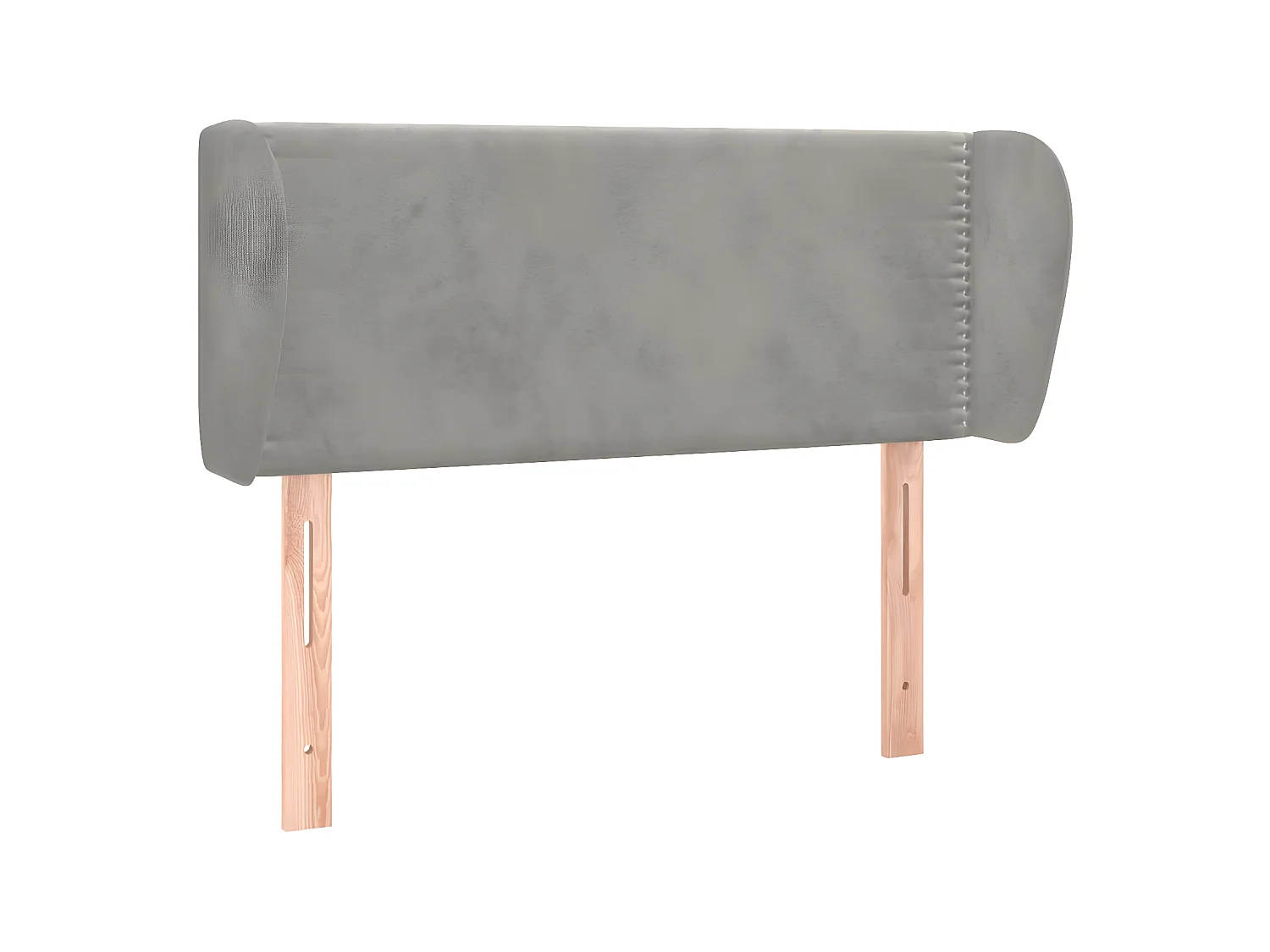 Tête de lit avec oreilles Gris clair 93x23x78/88 cm Velours POI64968 BonneVie Meuble