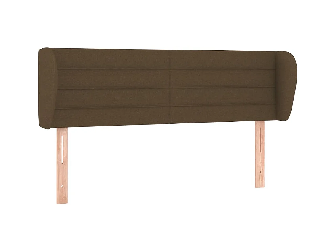 Testiera | Testata del letto ad Orecchio Marrone Scuro 147x23x78/88 cm in Tessuto