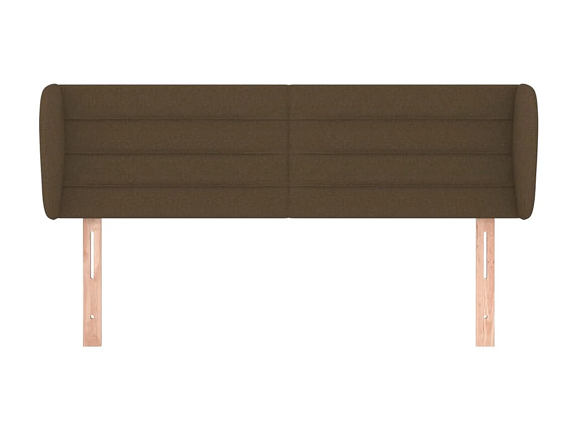 Tête de lit avec oreilles Marron foncé 147x23x78/88 cm Tissu POI82651 BonneVie Meuble