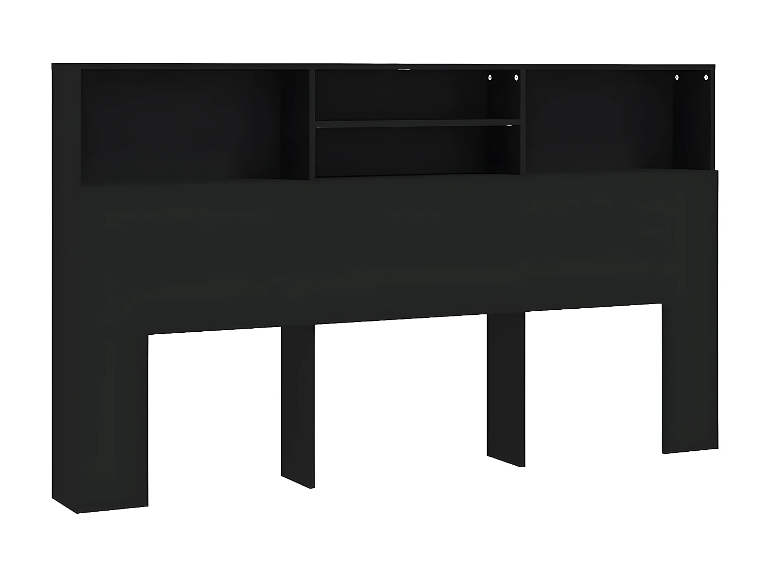 Armoire de tête de lit Noir 180x19x103,5 cm POI71043 BonneVie Meuble