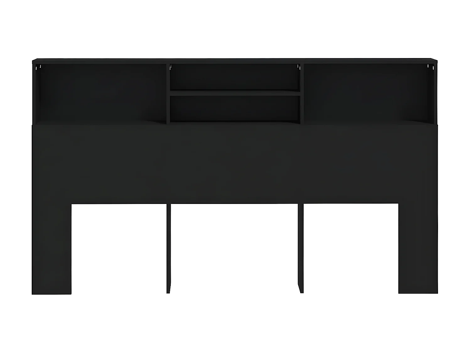 Armoire de tête de lit Noir 180x19x103,5 cm POI71043 BonneVie Meuble