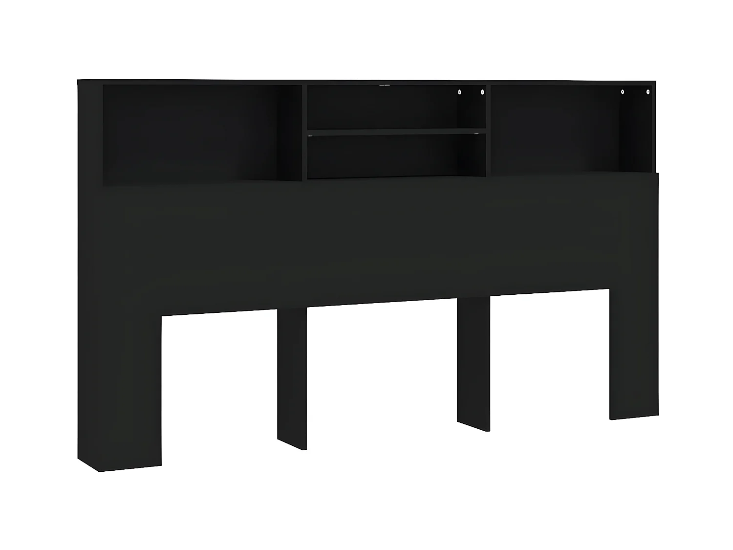 Armoire de tête de lit Noir 180x19x103,5 cm POI71043 BonneVie Meuble