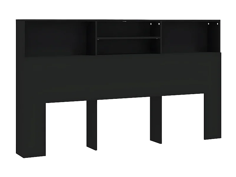 Armoire de tête de lit Noir 180x19x103,5 cm POI71043 BonneVie Meuble