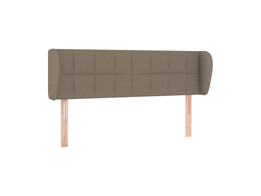 Tête de lit avec oreilles Taupe 147x23x78/88 cm Tissu POI47158 BonneVie Meuble