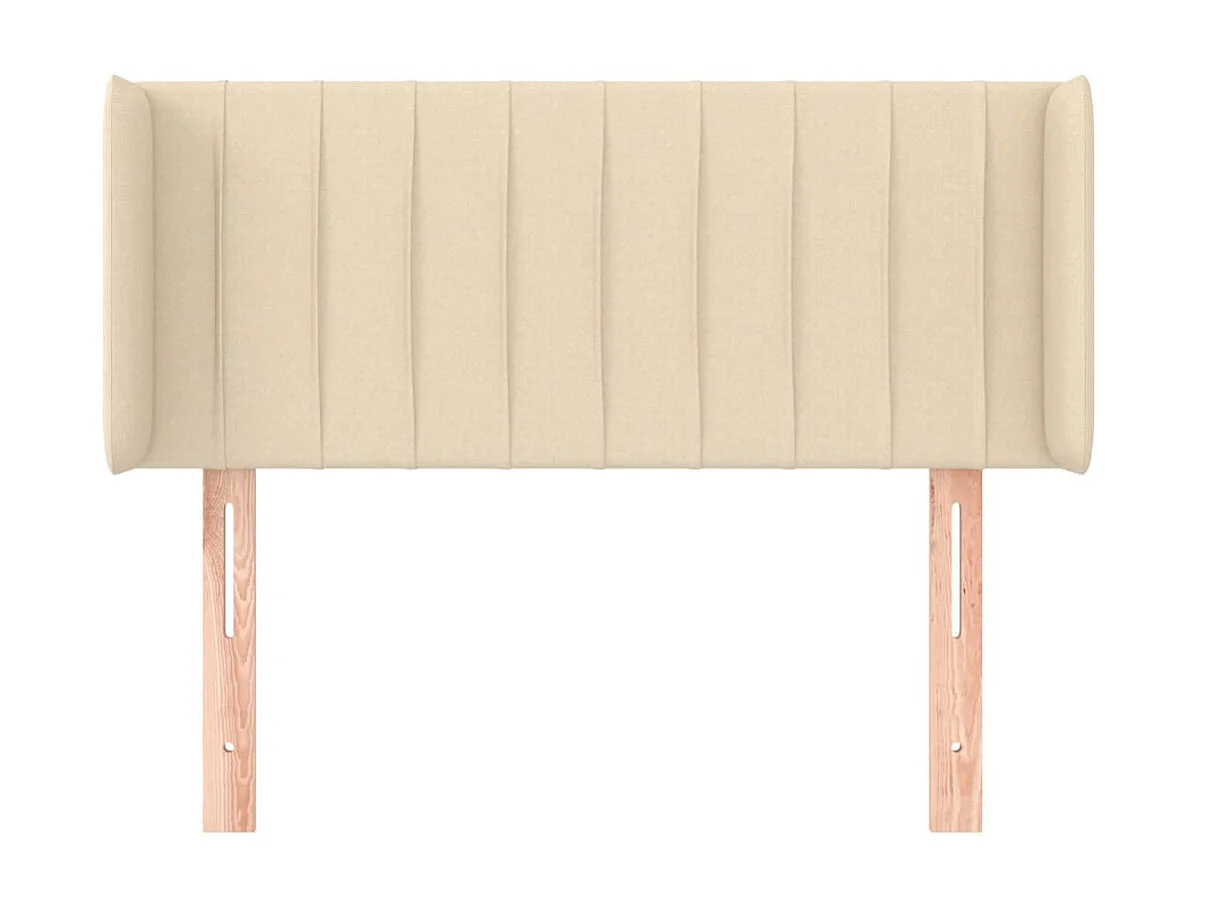 Tête de lit avec oreilles Crème 93x16x78/88 cm Tissu POI92581 BonneVie Meuble