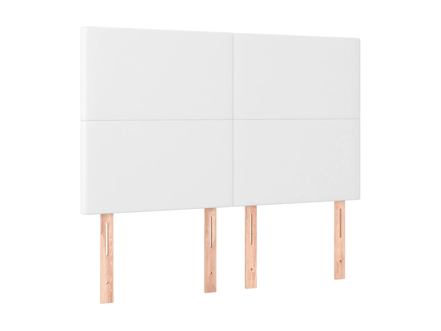 Kopfteil,Bettkopfteile 4 Stk. Weiß 72x5x78/88 cm Kunstleder -gkd877132