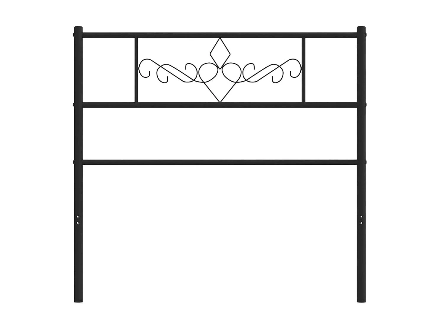 Tête de lit métal noir 75 cm POI36503 BonneVie Meuble