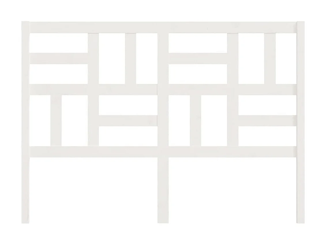 Tête de lit Blanc 126x4x104 cm Bois massif de pin POI21501 BonneVie Meuble