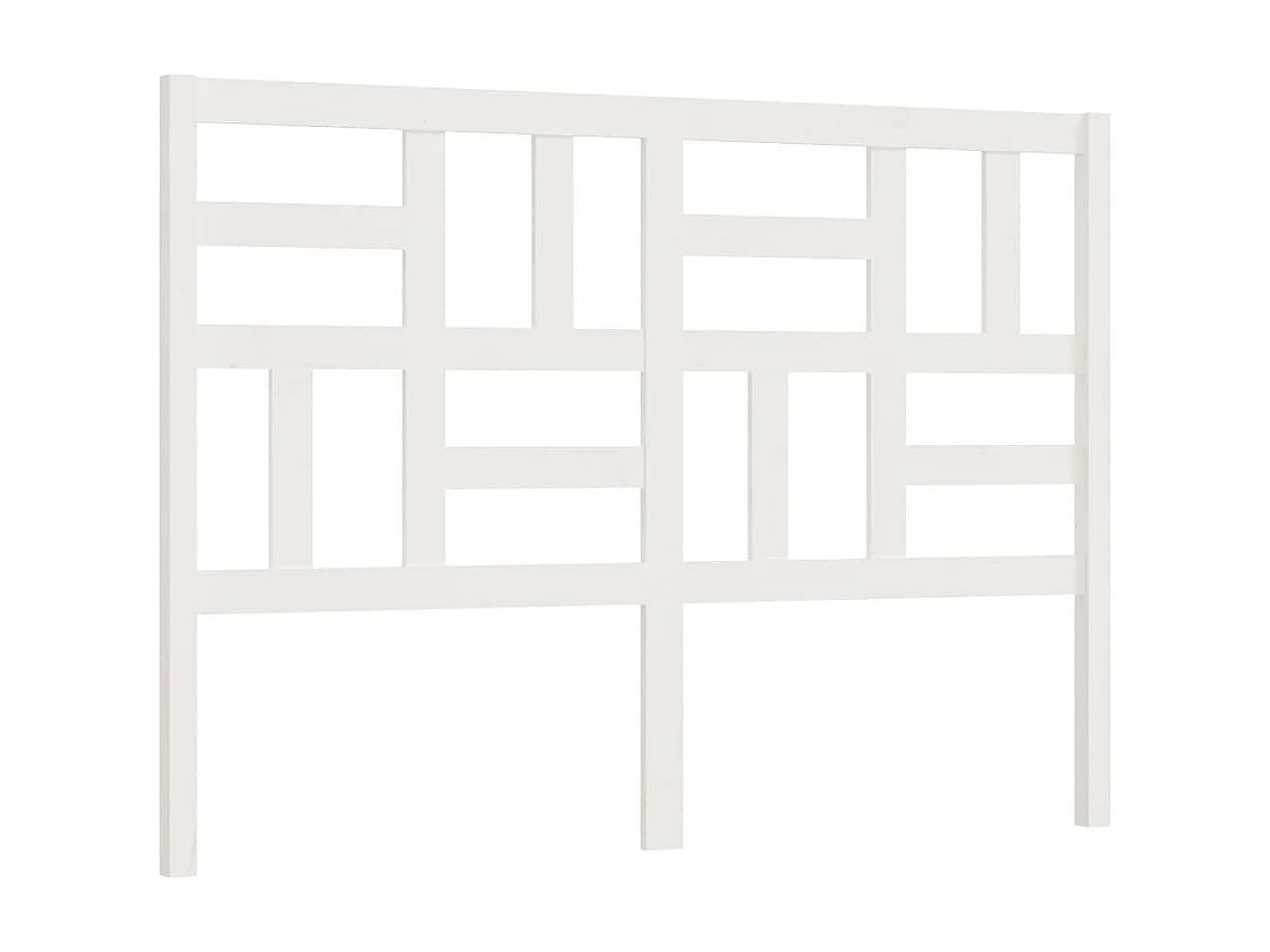 Tête de lit Blanc 126x4x104 cm Bois massif de pin POI21501 BonneVie Meuble