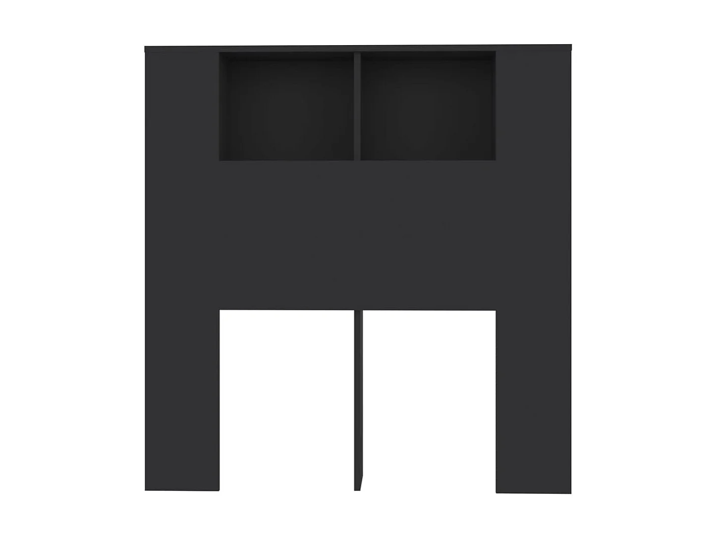 Testiera | Testata del letto con Scomparti Nera 100x18,5x102,5 cm