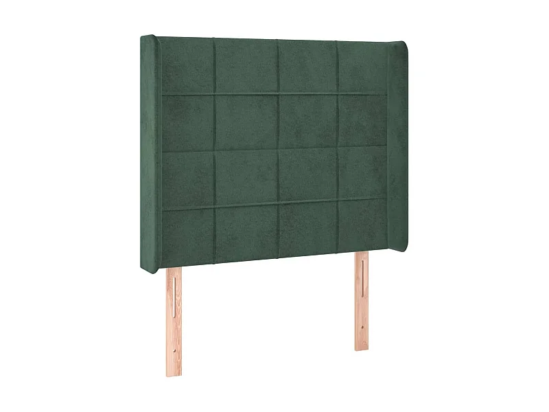 Kopfteil,Bettkopfteil mit Ohren Dunkelgrün 83x16x118/128 cm Samt -gkd136068