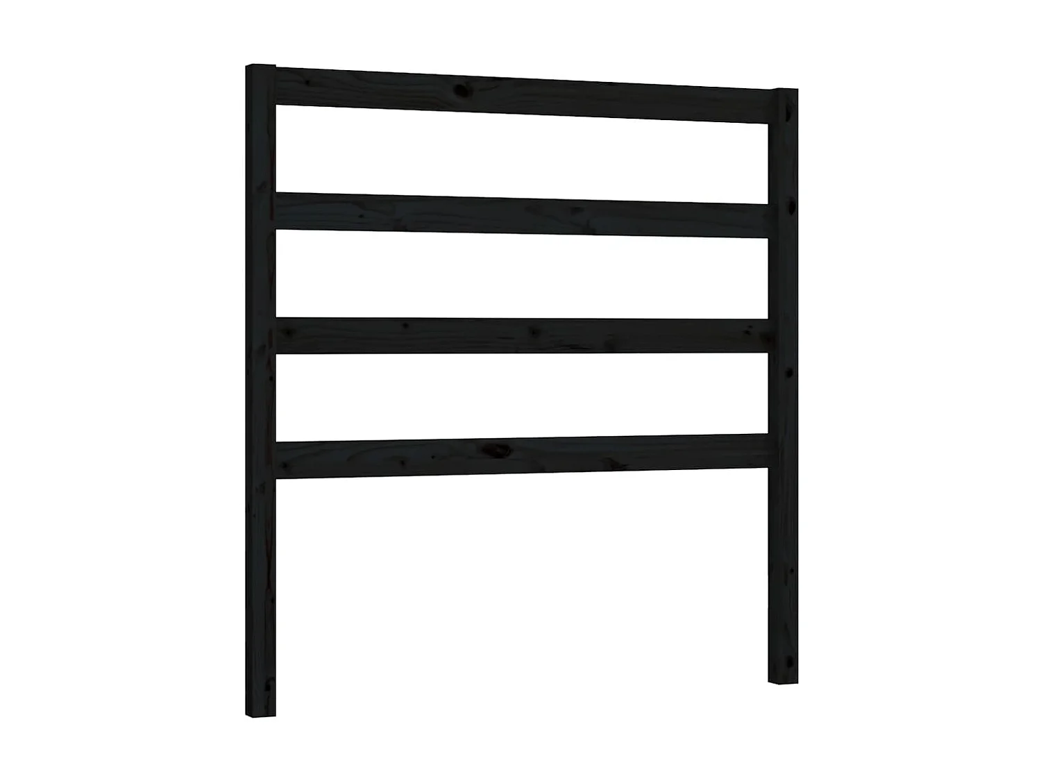 Cabeceira de cama 106x4x100 cm pinho maciço preto PT323866