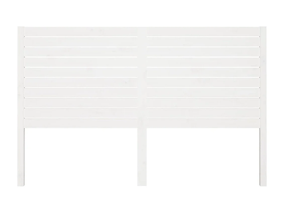 Tête de lit Blanc 206x4x100 cm Bois massif de pin POI65215 BonneVie Meuble