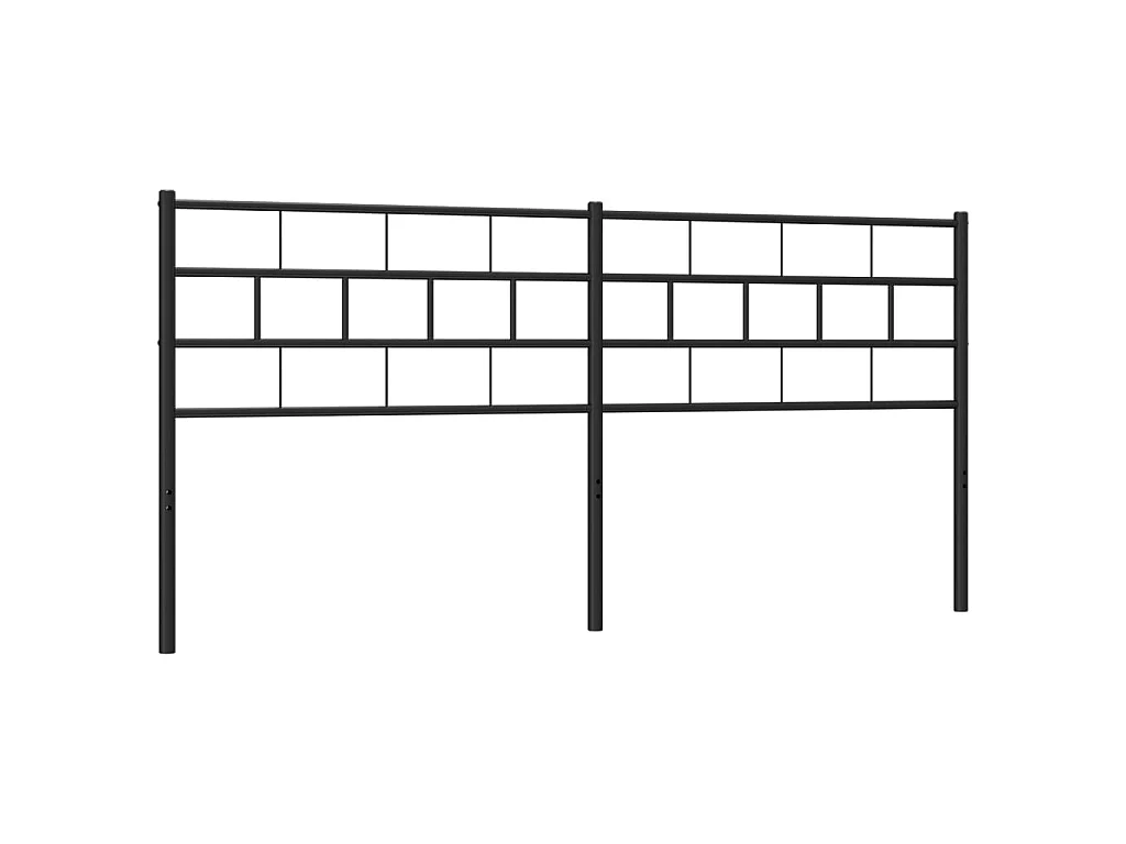 Tête de lit métal noir 200 cm POI59608 BonneVie Meuble