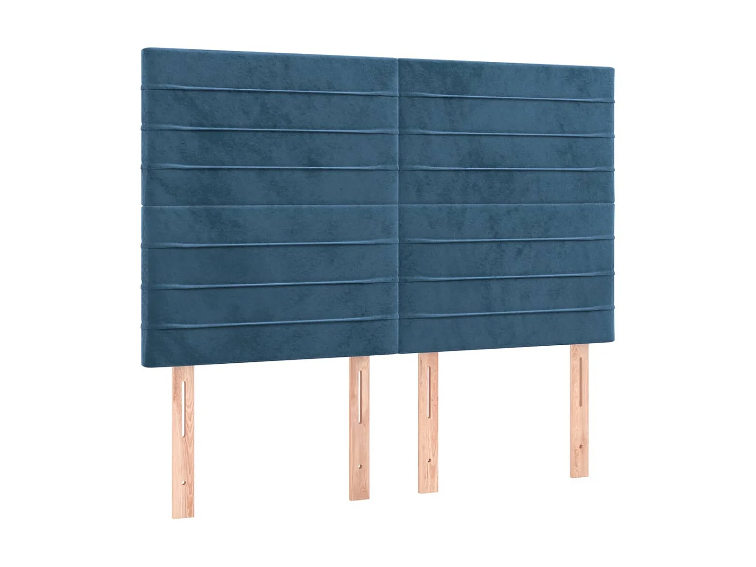 4 pcs Têtes de lit Bleu foncé 72x5x78/88 cm Velours POI30476 BonneVie Meuble