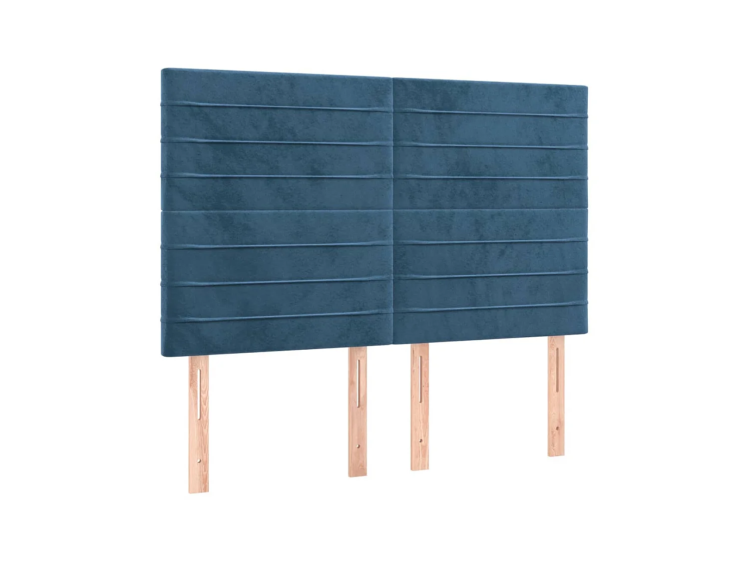 4 pcs Têtes de lit Bleu foncé 72x5x78/88 cm Velours POI30476 BonneVie Meuble