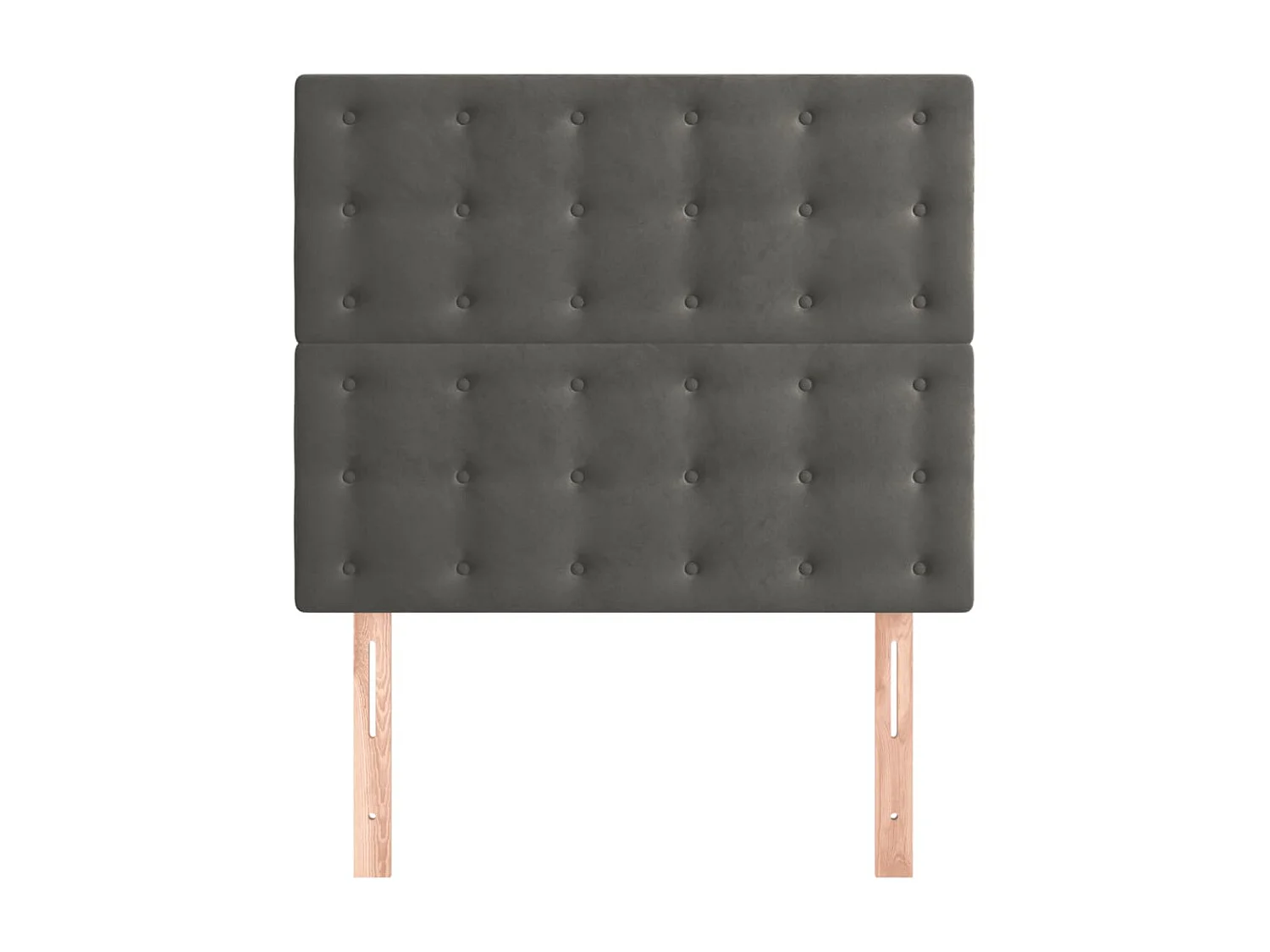 Cabeceros 2 unidades de terciopelo gris oscuro 80x5x78/88 cm ES99497