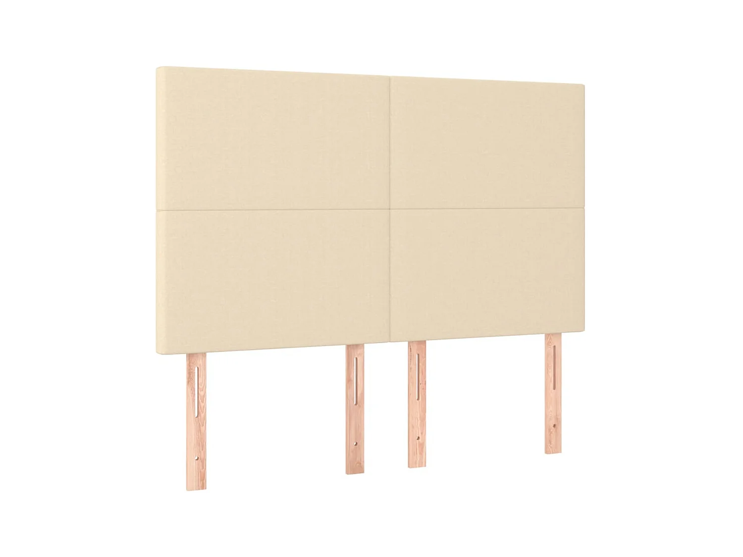 4 pcs Têtes de lit Crème 72x5x78/88 cm Tissu POI38554 BonneVie Meuble