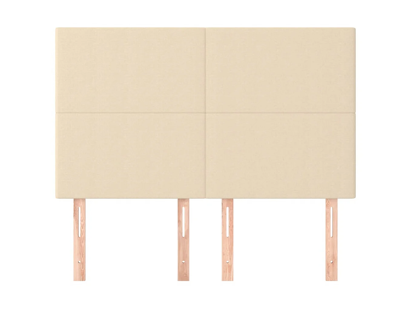 4 pcs Têtes de lit Crème 72x5x78/88 cm Tissu POI38554 BonneVie Meuble