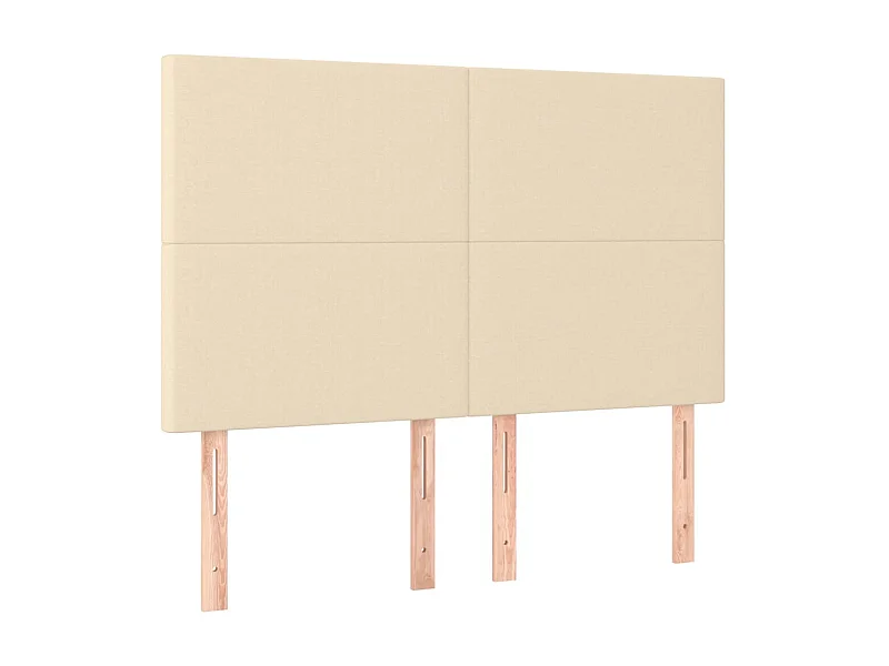 4 pcs Têtes de lit Crème 72x5x78/88 cm Tissu POI38554 BonneVie Meuble