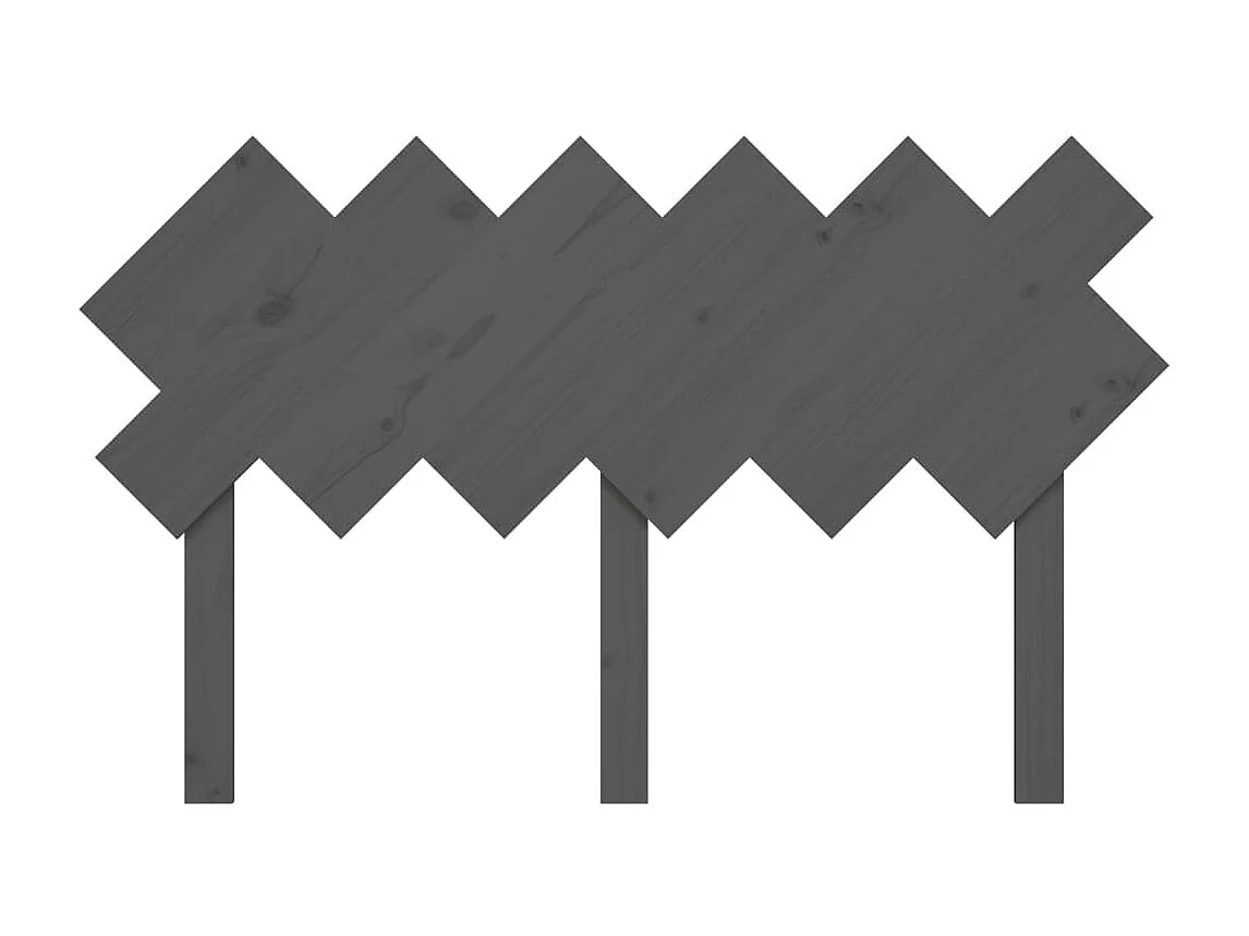 Tête de lit Gris 132x3x81 cm Bois massif de pin POI72732 BonneVie Meuble