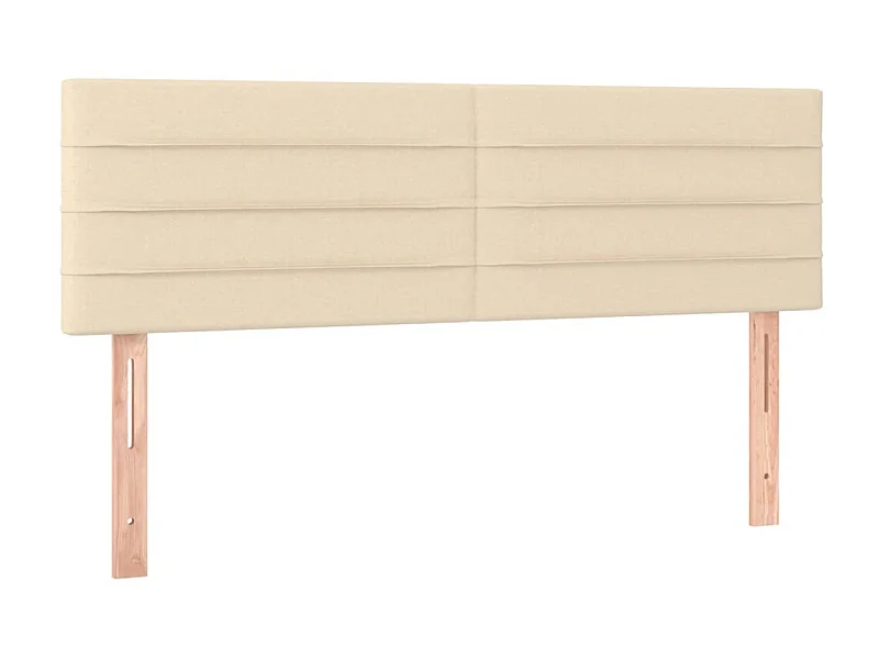 Têtes de lit 2 pcs Crème 72x5x78/88 cm Tissu POI37100 BonneVie Meuble