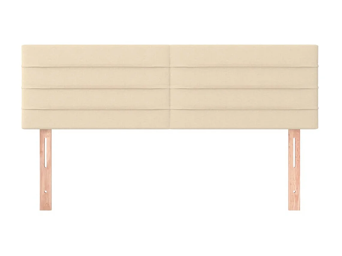 Cabeceira de cama 2 pcs tecido 72x5x78/88 cm creme PT631243