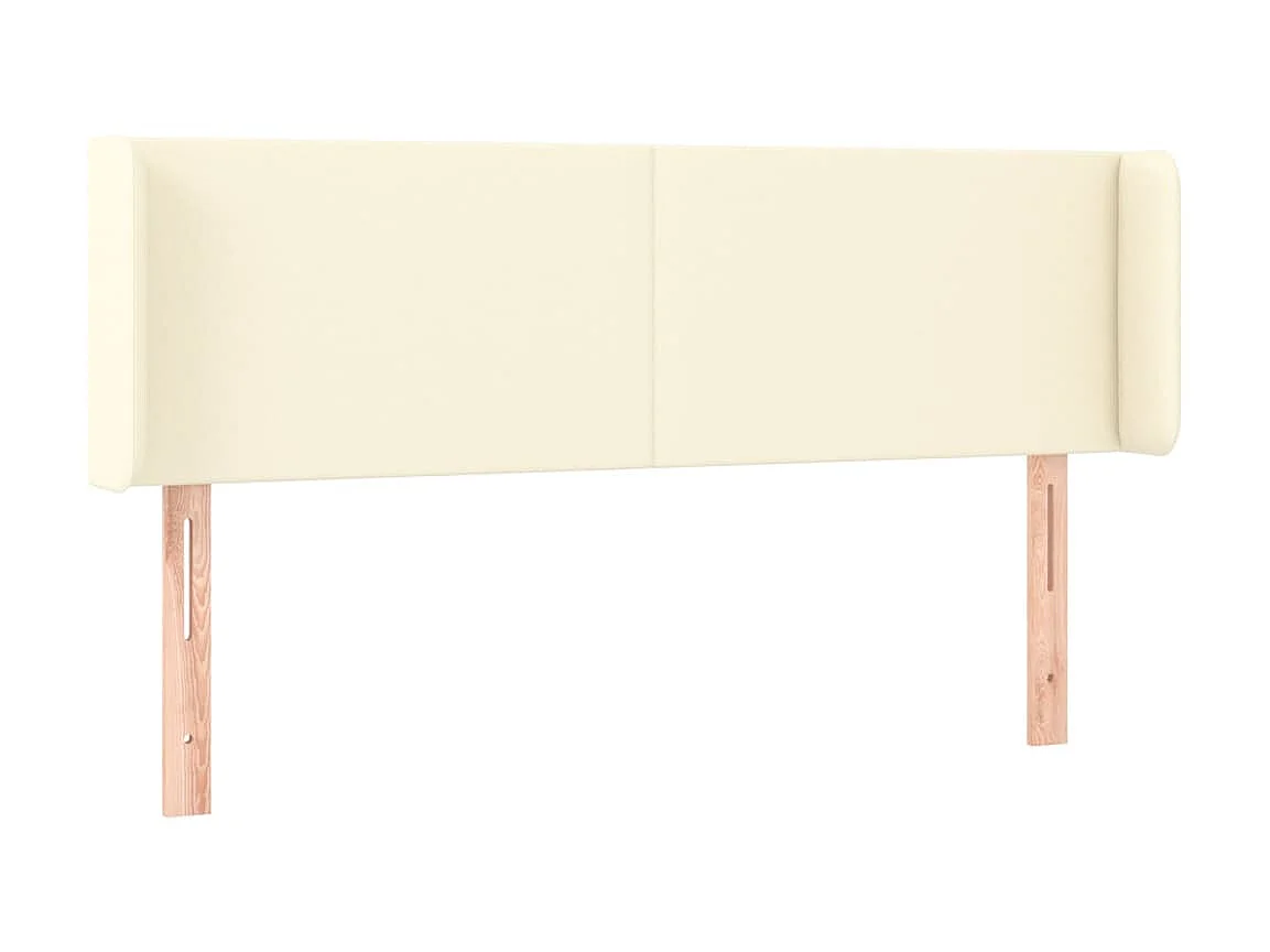 Tête de lit avec oreilles Crème 147x16x78/88 cm Similicuir POI54364 BonneVie Meuble