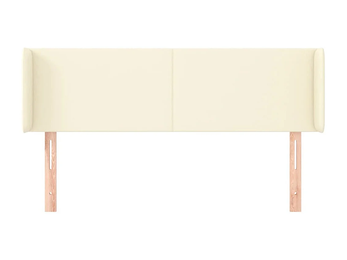 Tête de lit avec oreilles Crème 147x16x78/88 cm Similicuir POI54364 BonneVie Meuble
