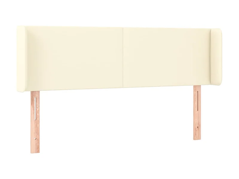 Tête de lit avec oreilles Crème 147x16x78/88 cm Similicuir POI54364 BonneVie Meuble