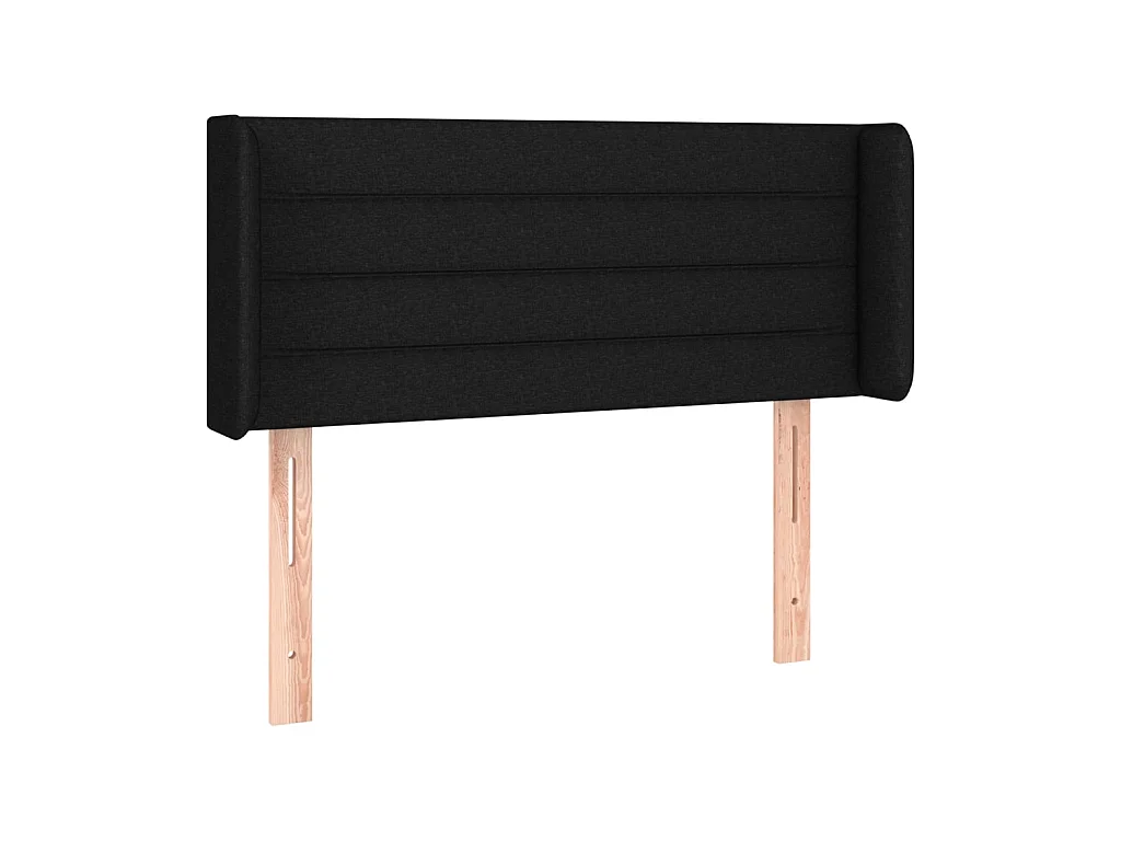 Testiera | Testata del letto ad Orecchio Nera 103x16x78/88 cm in Tessuto
