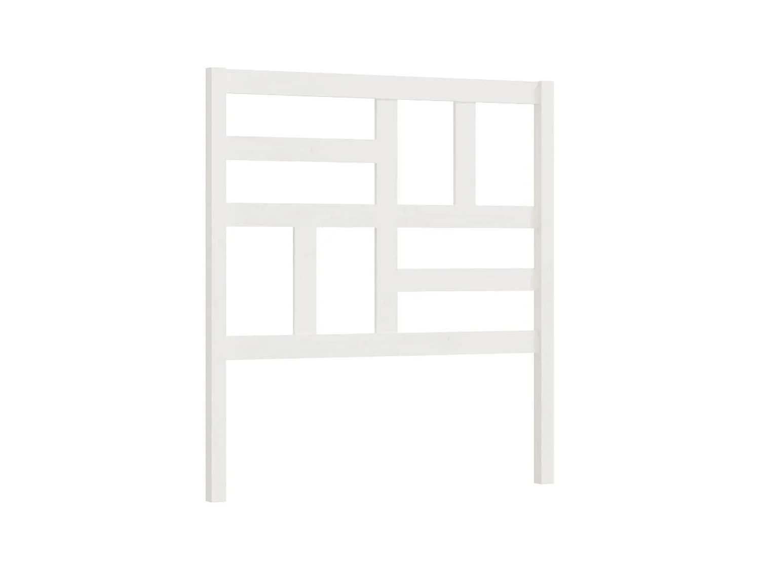 Tête de lit Blanc 106x4x104 cm Bois massif de pin POI62796 BonneVie Meuble