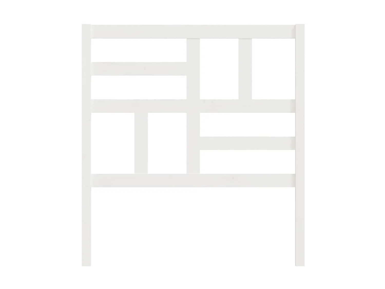 Tête de lit Blanc 106x4x104 cm Bois massif de pin POI62796 BonneVie Meuble