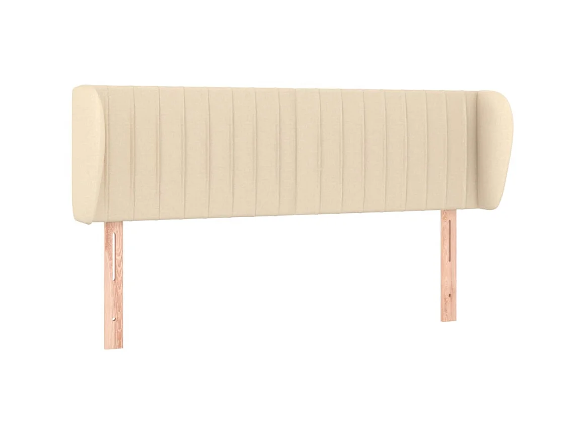 Tête de lit avec oreilles Crème 147x23x78/88 cm Tissu POI66547 BonneVie Meuble