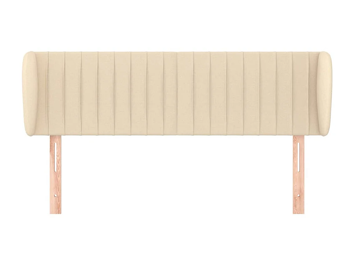 Tête de lit avec oreilles Crème 147x23x78/88 cm Tissu POI66547 BonneVie Meuble